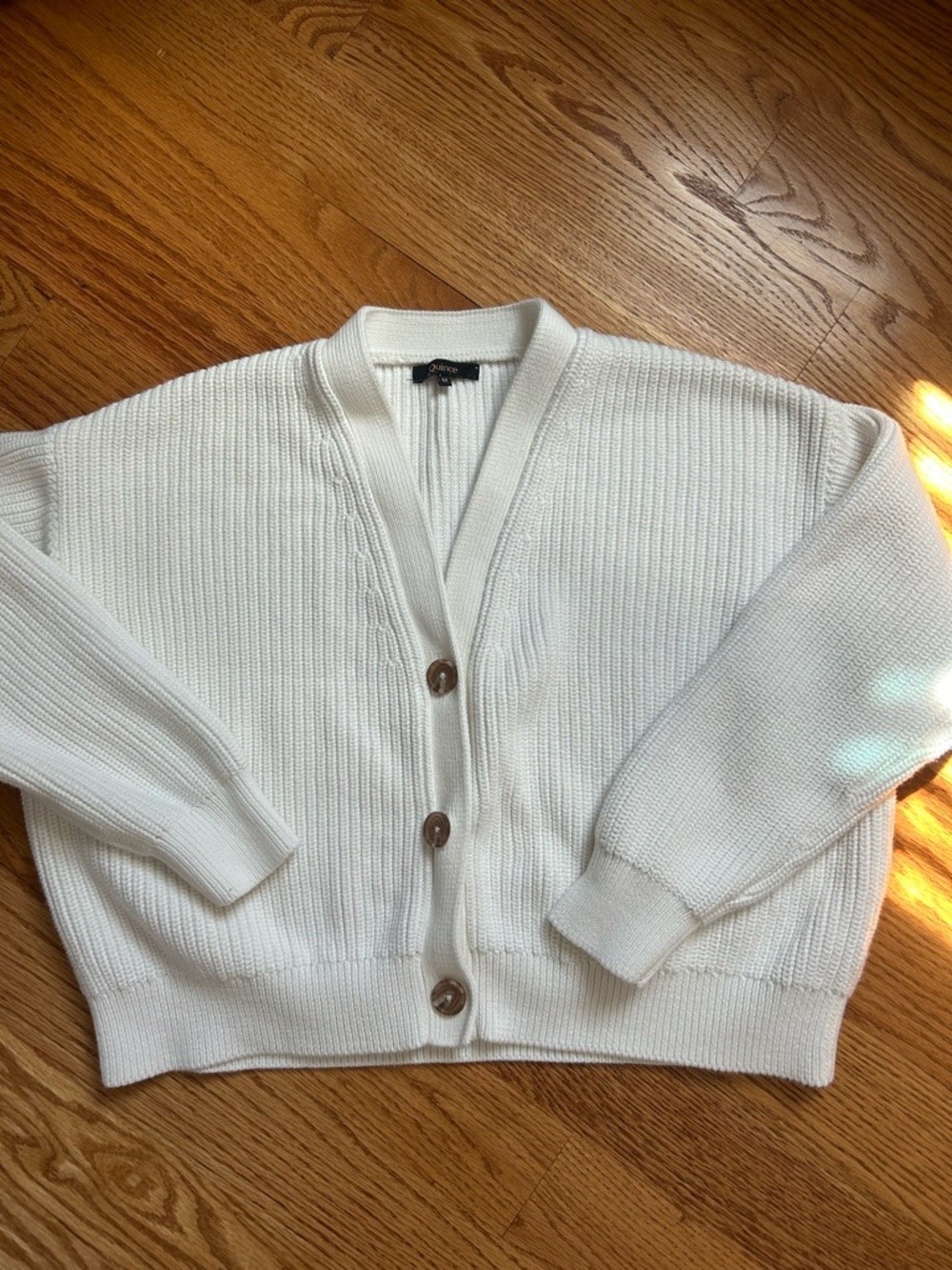 Quince Ivory Cardigan Sweater